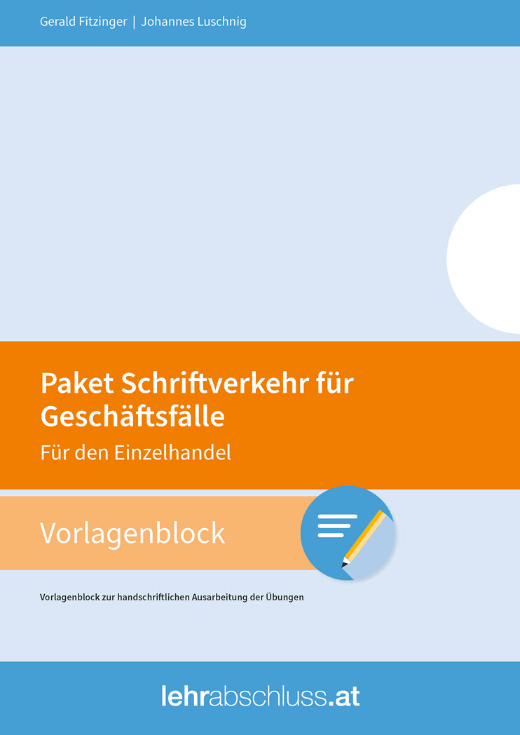 E-Book - Vorlagenblock für Paket Schriftverkehr Einzelhandel